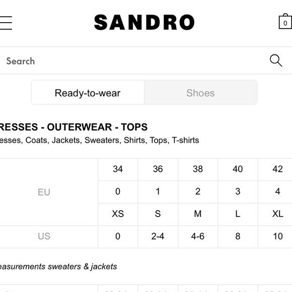 MAJE or SANDRO  item and a size !! I will look for it! 🖤🤍🖤 - Picture 4 of 7